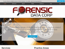 Tablet Screenshot of forensicdatacorp.com